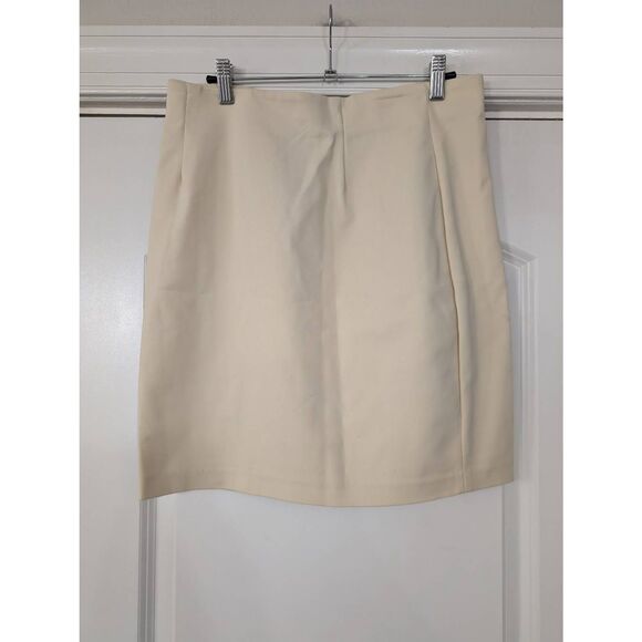 Vivienne Tam Pencil Skirt women's 10 petite cream mini NWTs cream‎ workwear - Picture 1 of 6
